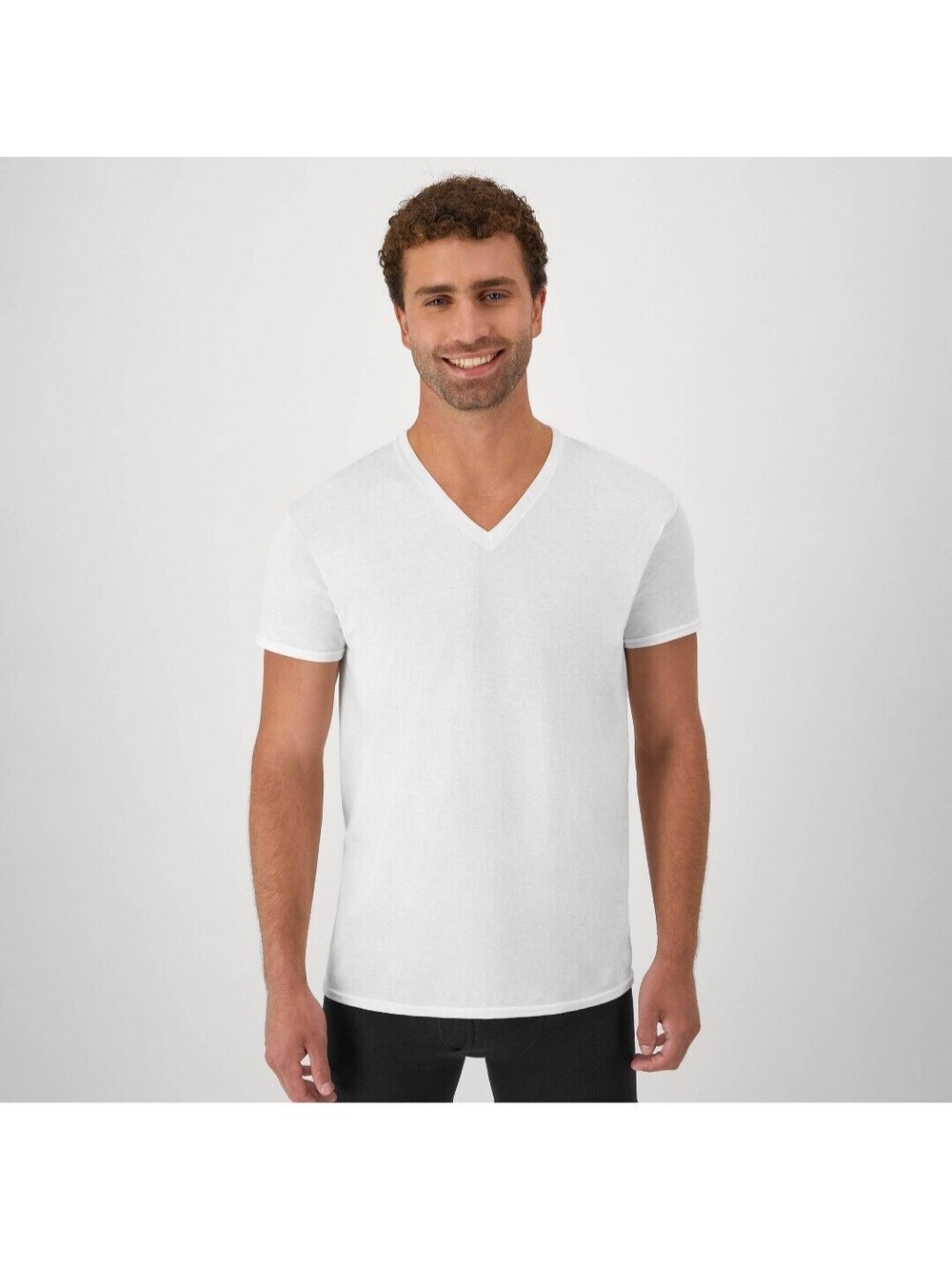 Hanes Mens Tagless V-neck white undershirt Medium pack of 10 nwt